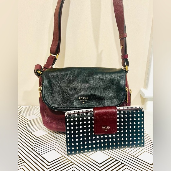 🔥Fossil Set of Bag + Wallet🔥 - Picture 1 of 16